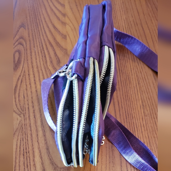 Jing Pin convertible mini shoulder bag w/matching sunglasses, purple - NEW - Picture 4 of 12